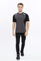 Men's Crew Neck T-Shirt Breathable Fabric Procool Sports Outdoor T-Shirt Smoked - 5