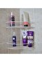 Stainless Double 300x230x320 Bathroom Corner Steel White Shelf Shampoo Holder Corner Holder - 3