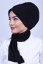 Women's Dubai Bone Shawl, Daily Plain Black Color Headscarf Hijab Clothing - 3