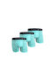 Men's 3-Piece Luxury Boxed Cotton and Stretch Fabric Boxers - Mint Green - 6