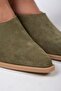Stella Women's Genuine Leather Western Green - Suede Slippers - 3