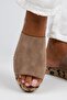 Galena Women's Genuine Leather Single Strap Mink Slippers - 4