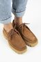 Taral Women's Genuine Leather Cornered Lace-up Taba Suede Shoes - 3