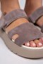 Seina Women's Genuine Leather Velcro Slippers Mink Slippers - 3