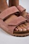 Vina Women's Genuine Leather Double Velcro Powder Slippers - 4