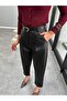 Buckle Gold Leather Trousers - 2