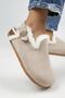 Holly Furry Women's Genuine Leather Furry Genuine Leather Belt Buckle Light Beige Sandals - 4