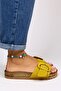Alandra Women's Genuine Leather Yellow Slippers - 2