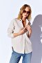 Women's Cotton Shirt - Stone Epaulettes, MKS 166741 -01 - 2