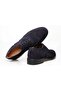 Dark Blue Color Suede Lace-Up Genuine Leather Men's Shoes - 2