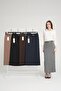 Gabardine Fabric Long Pencil and Skirt - Side Fastener - 2