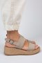 Liliana Genuine Leather Women's Beige Espadrille Sandals - 3