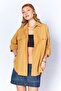 Biscuit Double Pocket Flap Linen Look Women Shirt| MKS169410-01