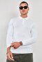 Buttoned Polo Collar Basic Knitwear Ecru - 7