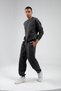 Washed/Distressed/Faded Effect Regular/Normal Fit Jogging Sweatpants | Anthracite | Eeu100688853 - 7