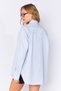 Blue Women's Relaxed Fit 100% Cotton Poplin Shirt |   Ek100163867Yn-3867 - 5