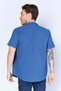 Indigo Ottoman Textured Flexible Lapel Short Sleeve Men's Shirt |   Ee100117839-7839 - 6