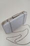 Silver Glitter Evening Dress Clutch Portfolio Bag - 5