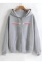 Natural Realm Paris 2-Piece Cardigan - Black Gray Printed, Oversize Hooded Zippered Winter Cardigan - 2