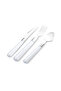 Fluca 18 Piece Breakfast Fork Spoon Knife Set for 6 People White - 7