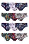 Set of 12 Colorful Patterned Slip Panties for Boys