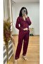 Dantelli Güpürlü Dowry Women's Satin Pajama Set - 4