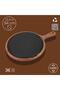 Cast Iroko Serving Board and Cast Iron PlateSize (Ø) 34cm - 2