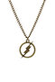 The Flash Lightning Necklace - Antique Yellow Plated Classic with Chain - 2