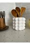 White Concrete Bubble Upright Spoon Holder (16X14 cm) - 5