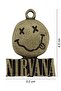 Nirvana Symbol Fan Necklace - Antique Yellow Finish Classic with Chain - 3