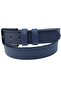 Navy Blue Faux Leather Blue Stitched Model 4 cm Unisex Sports Belt - 9047 - 2