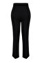 Siyah Straight/Düz Kesim Yüksek Bel Nervür Dikişli Dokuma Pantolon TBBSS22PL0301 - 10