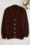 Brown Fl Men's Regular V-Neck Hair Knitwear Cardigan Tmnaw25Hi00005 - 5