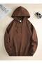 Unisex Free Spirit Printed Oversize Winter 3 Yarn 100% Cotton Hooded Sweatshirt Hoodie - 2