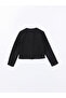Crew Neck Textured Women's Tweed Jacket - 3