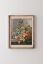 Still Life with Flowers, Fruits, a Large Tit and Mouse - Wooden Patterned Frame