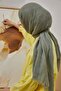 لون أخضر نعناعي ملفوف - خفيف الوزن وواسع الحجم، رقيق وحساس لا يريد الكي - 3