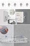 Aveo 4Pcs Self Adhesive Wall Hooks Transparent Shelf Wall Hanger Kitchen Bathroom Screw Hook Nail - 4