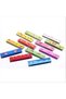 Haniş Home Wooden Harmonica 16 Holes Double Row Colorful Patterned Children's Harmonica