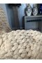Cream Puffy Hand Knitted Blanket - 2