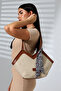 New Season Women's Shoulder Bag with Scarf and Corn Detail - 6