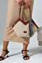 New Season Women's Shoulder Bag with Scarf and Corn Detail - 2
