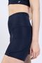 Snc Women's Navy Blue Pocketed High Waist, Firming Yoga Shorts Tights 6" - 4