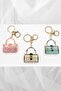Pink Crystal Stone Detailed Keychain Bag - No.2 - 5