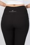 Women's Black Corded Winter Fleece Pocket Inside High Waist Ankle Length Thermal Leggings 25 - 5