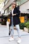 Women's Blazer Jacket Buttoned Regular Cut Lined Black - 4