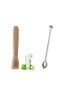 Wooden Mojito Mallet with Mallet Bar Spoon Cocktail Mixing Spoon Mallet Cocktail Bar Set