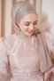 Women's Silvery Beige Evening Dress Shawl - 2