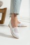 White Women's Knitted Ballerina Shoes Women's Shoes