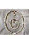 Real Pearl Natural Cultured Pearl Necklace Bracelet Set Set 9-10 mm Large Size - 2